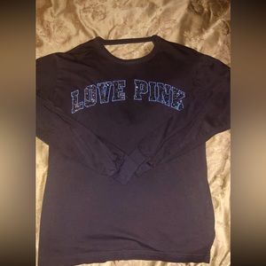 Victoria’s Secret Pink Open Back Sequin Top— small